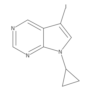 7-cyclopropyl-5-iodo-7H-pyrrolo[2,3-d]pyrimidine Structure