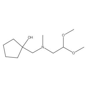 1-{[(2,2-Dimethoxyethyl)(methyl)amino]methyl}cyclopentan-1-ol结构式