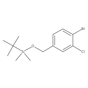 1-Bromo-2-chloro-4-[(tert-butyldimethylsilyloxy)methyl]benzene结构式