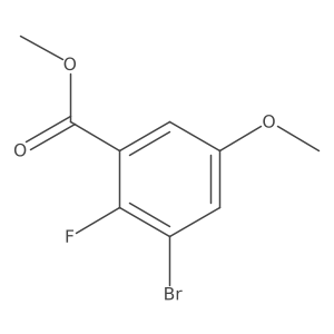Methyl 3-bromo-2-fluoro-5-methoxybenzoate结构式