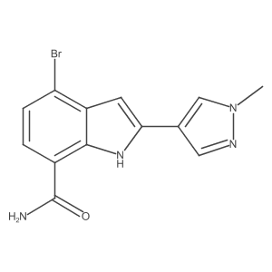 4-bromo-2-(1-methyl-1H-pyrazol-4-yl)-1H-indole-7-carboxamide Structure