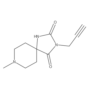 1,3,8-Triazaspiro[4.5]decane-2,4-dione, 8-methyl-3-(2-propynyl)- Structure