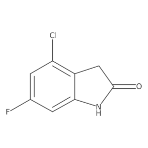 4-Chloro-6-fluoroindolin-2-one Structure