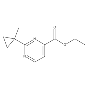 Ethyl 2-(1-methylcyclopropyl)pyrimidine-4-carboxylate Structure