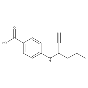 4-[(Hex-1-yn-3-yl)amino]benzoic acid结构式