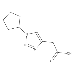 2-(1-Cyclopentyl-1H-1,2,3-triazol-4-yl)acetic acid Structure