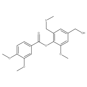 4-(Hydroxymethyl)-2-methoxy-6-[(methylthio)methyl]phenyl 3,4-dimethoxybenzoate Structure