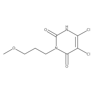 5,6-Dichloro-3-(3-methoxypropyl)pyrimidine-2,4(1H,3H)-dione结构式