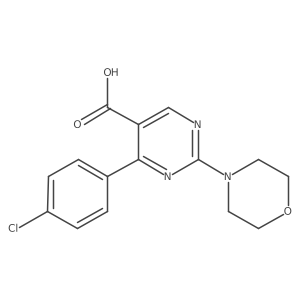 4-(4-Chlorophenyl)-2-(morpholin-4-yl)pyrimidine-5-carboxylic acid结构式
