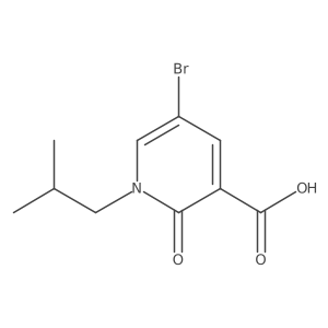 5-Bromo-1-(2-methylpropyl)-2-oxo-1,2-dihydropyridine-3-carboxylic acid结构式