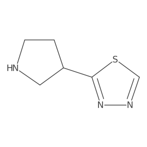 2-(Pyrrolidin-3-yl)-1,3,4-thiadiazole结构式
