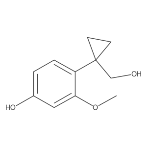 4-[1-(Hydroxymethyl)cyclopropyl]-3-methoxyphenol结构式
