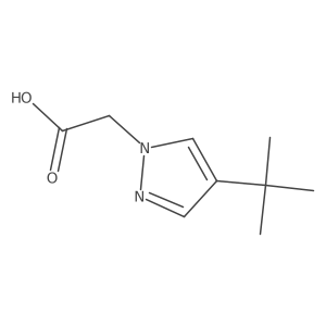 2-(4-Tert-butylpyrazol-1-yl)acetic acid结构式