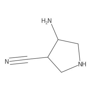4-Aminopyrrolidine-3-carbonitrile结构式