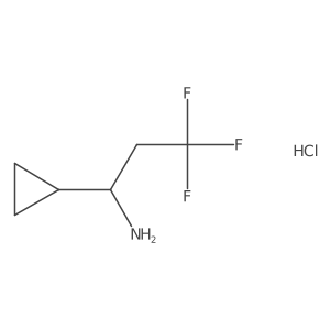 1-Cyclopropyl-3,3,3-trifluoropropan-1-amine hydrochloride Structure