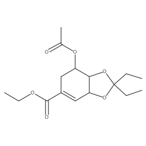 3,4-O-(Diethylmethylidene) Shikimic Acid Ethyl Ester Acetate结构式