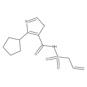 5-Thiazolecarboxamide, 4-cyclopentyl-N-(2-propen-1-ylsulfonyl)- Structure