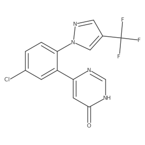 6-{5-Chloro-2-[4-(trifluoromethyl)-1H-pyrazol-1-yl]phenyl}pyrimidin-4-ol Structure