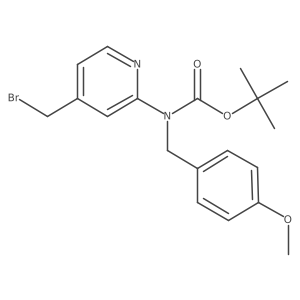 tert-butylN-[4-(bromomethyl)pyridin-2-yl]-N-[(4-methoxyphenyl)methyl]carbamate结构式