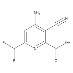 4-Amino-3-cyano-6-(difluoromethyl)picolinic acid Structure