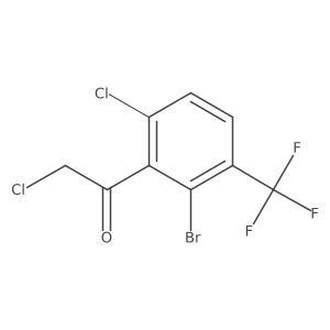 2'-Bromo-6'-chloro-3'-(trifluoromethyl)phenacyl chloride结构式