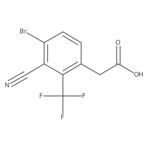 2-[4-Bromo-3-cyano-2-(trifluoromethyl)phenyl]acetic acid Structure