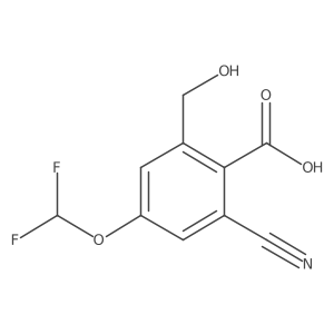 2-cyano-4-(difluoromethoxy)-6-(hydroxymethyl)benzoic acid结构式
