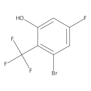 3-Bromo-5-fluoro-2-(trifluoromethyl)phenol结构式