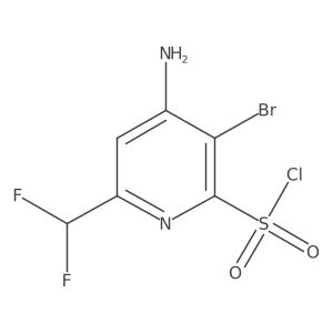 4-Amino-3-bromo-6-(difluoromethyl)pyridine-2-sulfonyl chloride结构式