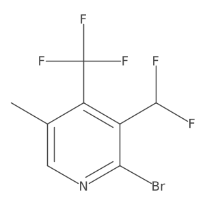 2-Bromo-3-(difluoromethyl)-5-methyl-4-(trifluoromethyl)pyridine Structure