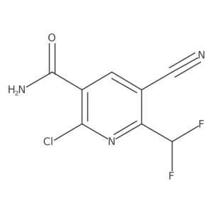 2-Chloro-5-cyano-6-(difluoromethyl)nicotinamide结构式