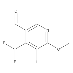 4-(Difluoromethyl)-5-iodo-6-methoxynicotinaldehyde Structure
