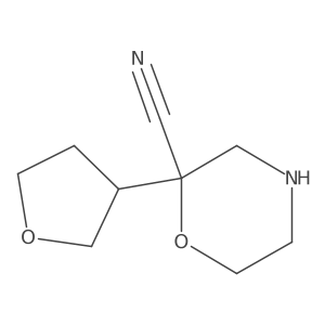 2-Morpholinecarbonitrile, 2-(tetrahydro-3-furanyl)- Structure