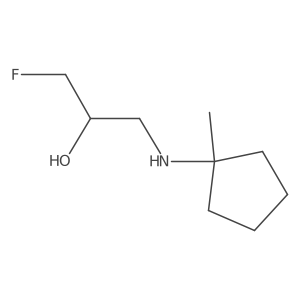 1-Fluoro-3-[(1-methylcyclopentyl)amino]propan-2-ol结构式
