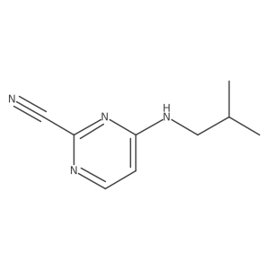 4-[(2-Methylpropyl)amino]pyrimidine-2-carbonitrile Structure