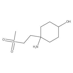 4-Amino-4-(2-methanesulfonylethyl)cyclohexan-1-ol结构式