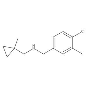 [(4-Chloro-3-methylphenyl)methyl][(1-methylcyclopropyl)methyl]amine结构式