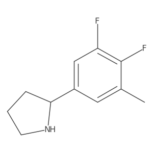 2-(3,4-Difluoro-5-methylphenyl)pyrrolidine结构式
