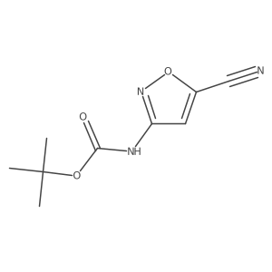 Tert-butyl N-(5-cyano-1,2-oxazol-3-yl)carbamate Structure