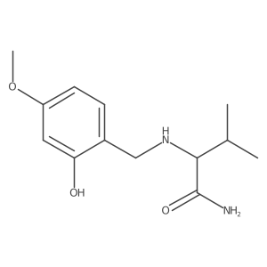 2-{[(2-Hydroxy-4-methoxyphenyl)methyl]amino}-3-methylbutanamide Structure