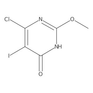 6-Chloro-5-iodo-2-methoxypyrimidin-4(3H)-one结构式