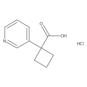 1-(Pyridin-3-yl)cyclobutane-1-carboxylic acid hydrochloride结构式