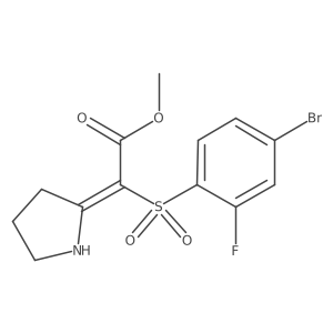 methyl (2E)-[(4-bromo-2-fluorophenyl)sulfonyl](pyrrolidin-2-ylidene)acetate Structure