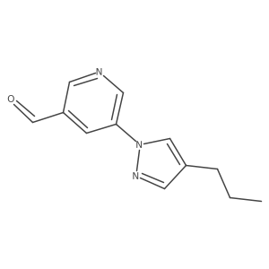 5-(4-propyl-1H-pyrazol-1-yl)pyridine-3-carbaldehyde结构式