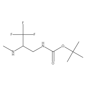 tert-butyl N-[3,3,3-trifluoro-2-(methylamino)propyl]carbamate结构式