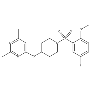 4-((1-((5-Fluoro-2-methoxyphenyl)sulfonyl)piperidin-4-yl)oxy)-2,6-dimethylpyrimidine结构式
