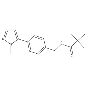 N-((6-(1-methyl-1H-pyrazol-5-yl)pyridin-3-yl)methyl)pivalamide Structure