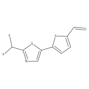 5-[2-(Difluoromethyl)-1,3-thiazol-5-yl]thiophene-2-carbaldehyde Structure