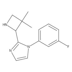 2-(3,3-Dimethylazetidin-2-yl)-1-(3-fluorophenyl)-1H-imidazole Structure