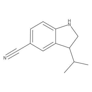 3-(Propan-2-yl)-2,3-dihydro-1H-indole-5-carbonitrile Structure